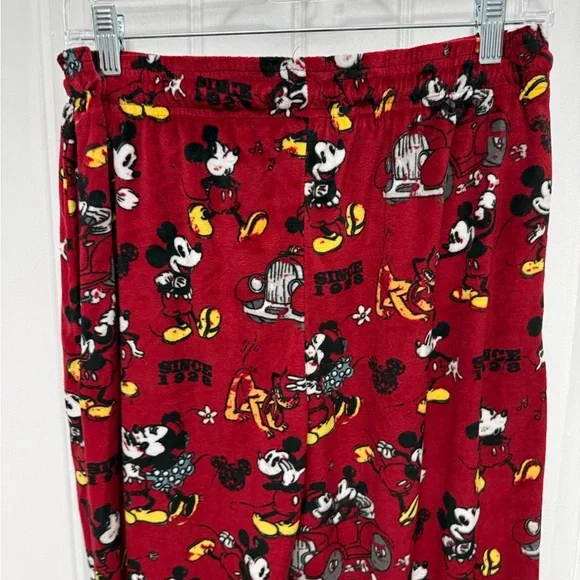 Disney Red Mickey Mouse Print Pajama Lounge Pants, Size Small (18-8) - Picture 7 of 12
